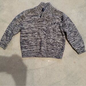 Nautica Black and Gray Cowl Neck Sweater